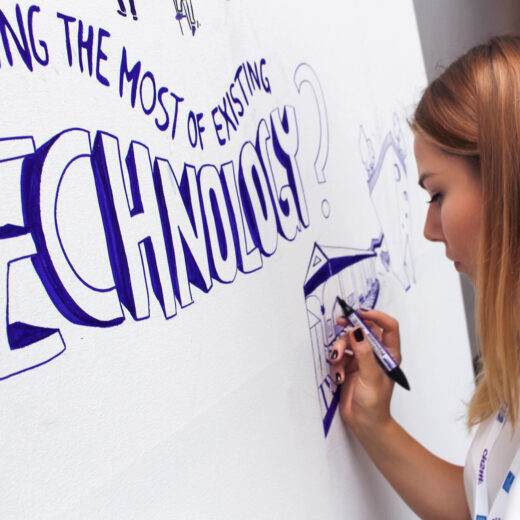 live scribing vs graphic recording visual comparison at event