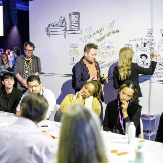 Live scribing and graphic recording session at a corporate event in London